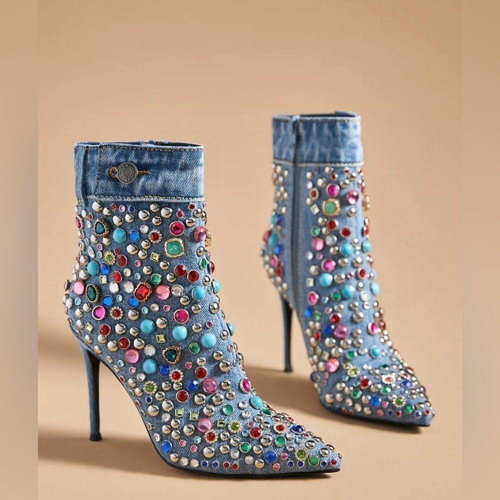 Anthropologie Jeffrey Campbell Dazzle Boots Size 10